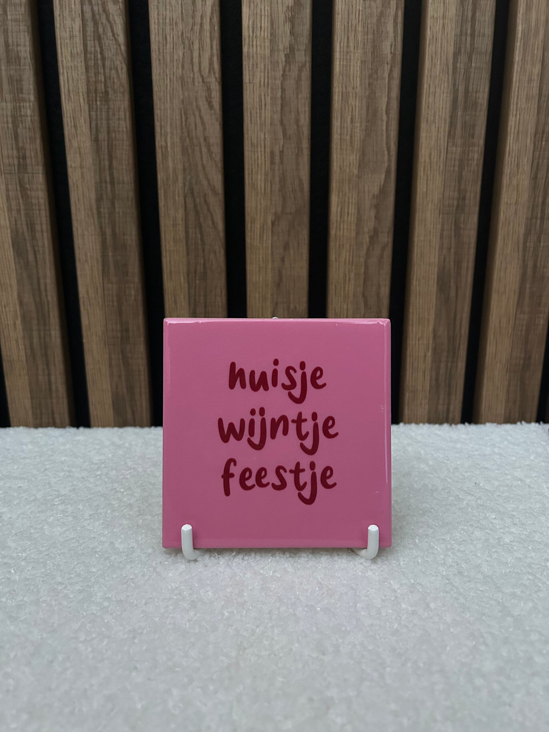 Tegeltje huisje wijntje