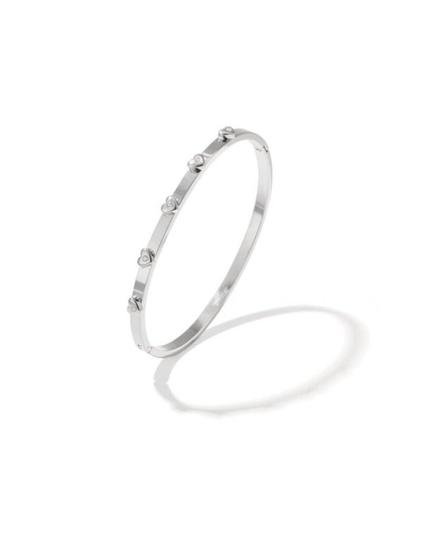 Bangle hart zilver