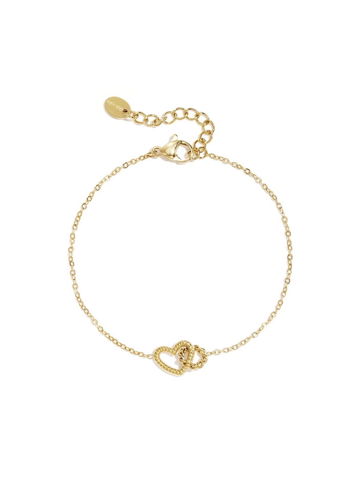 Armband hartje verbonden goud