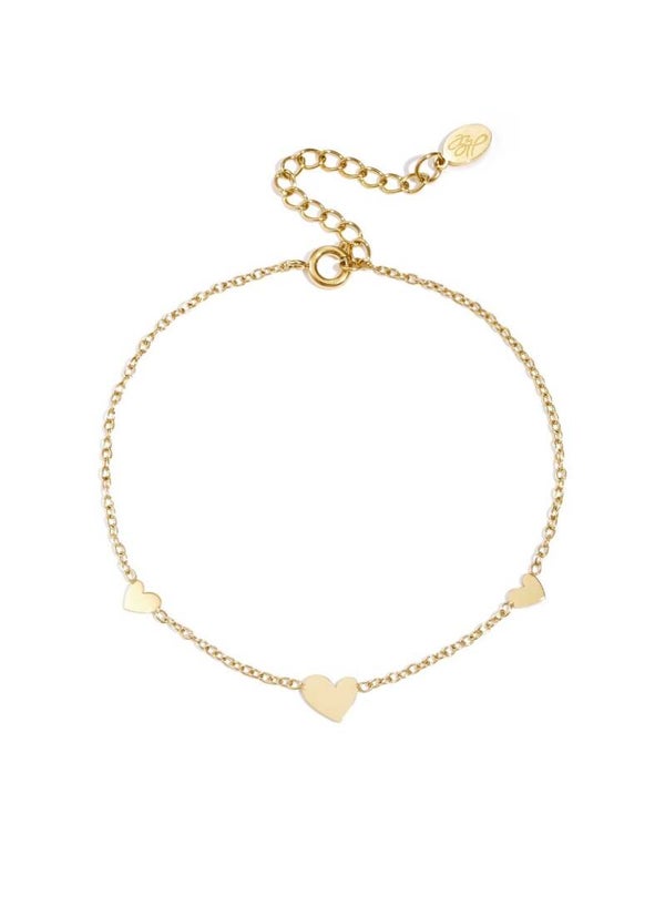 Armband hartjes klassiek goud