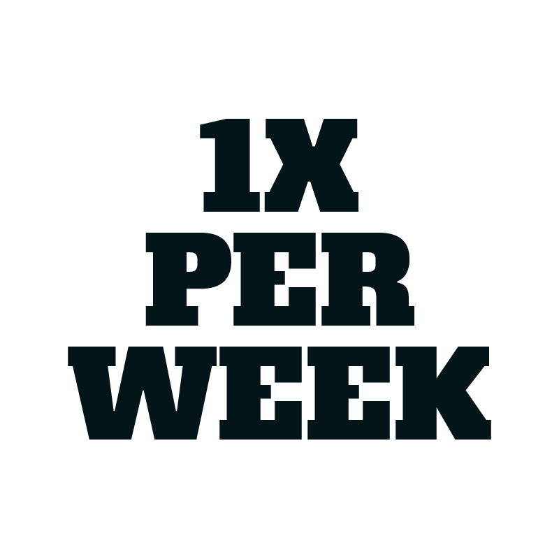 1x per week