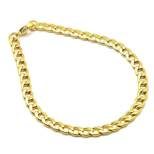 Bracelet acier inoxydable mailles gourmettes 8 mm