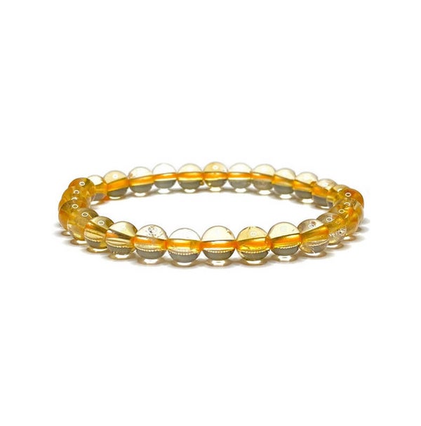 Bracelet en Perles de Pierre Naturelle Citrine  8mm