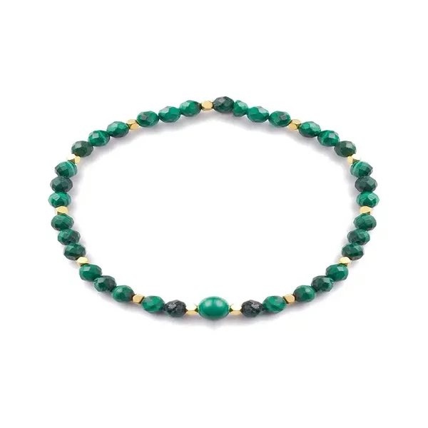Bracelet pour femme perles naturelles malachite