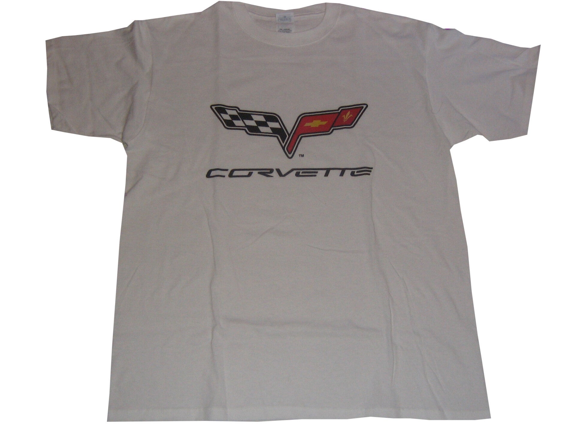 [29082]  Wit t-shirt met opdruk Corvette