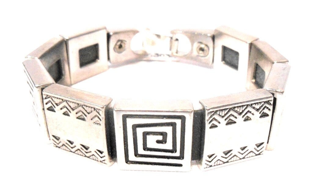 [3034]  Zwarte leren armband met rvs