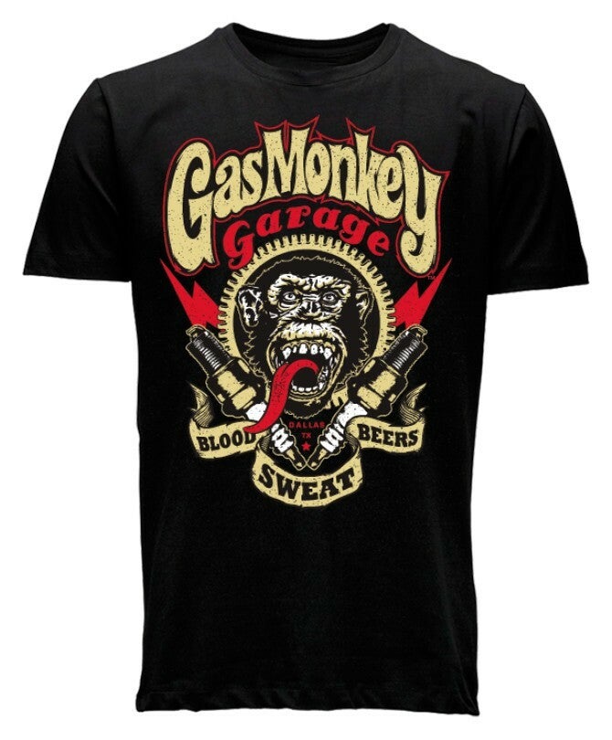 [29105]  Zwart t-shirt van Gas Monkey