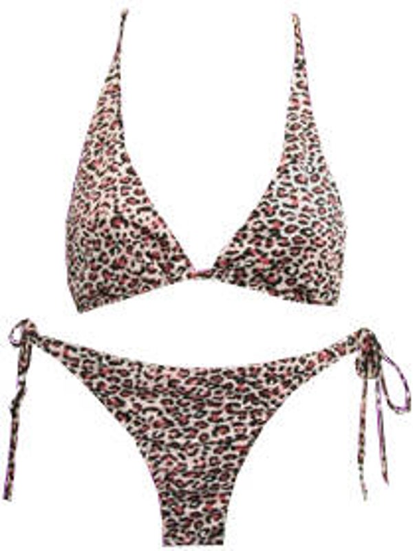 [45057]  Bikini met bruine luipaardprint