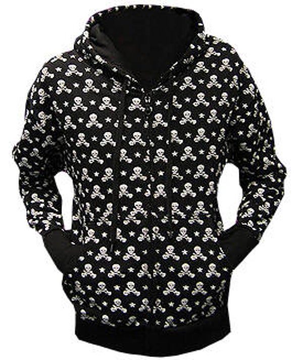 [5022] Zwarte zipped hooded sweater