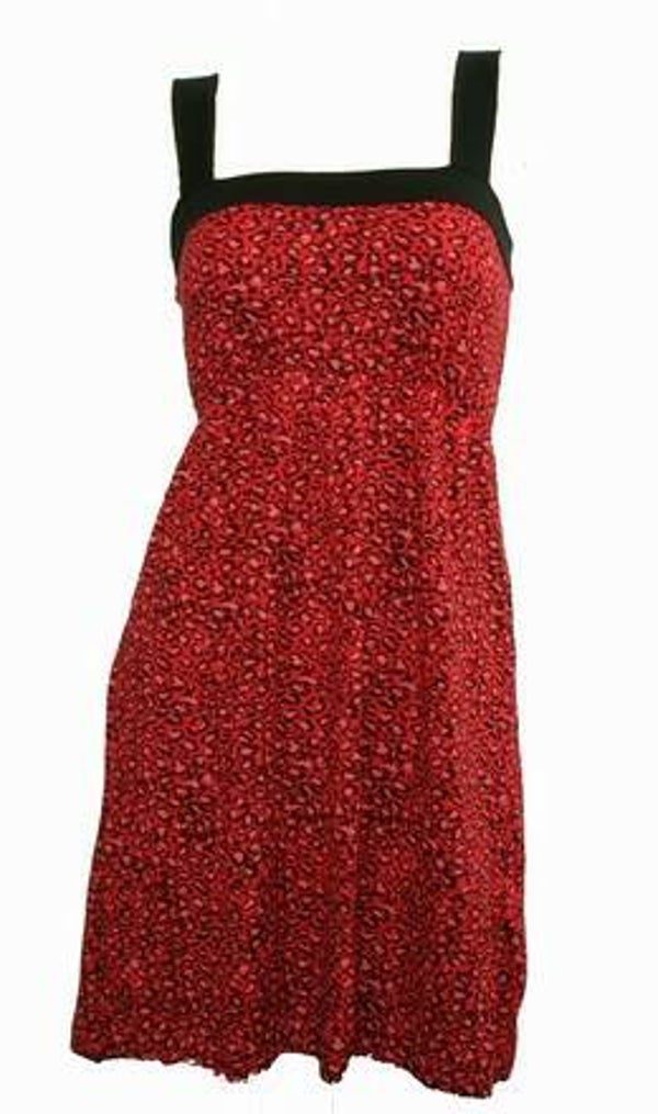 [17010]  Jurkje met rode luipaardprint