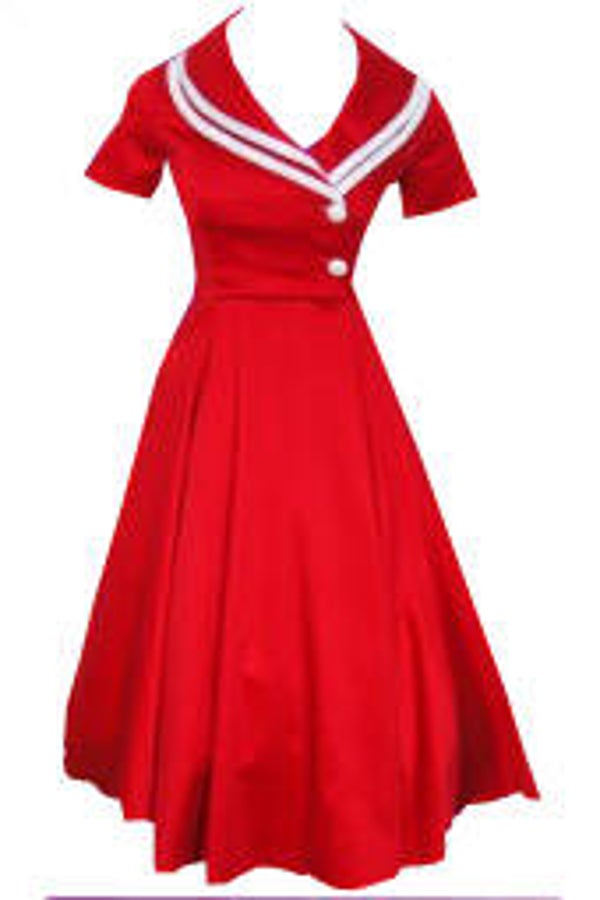 [17077]  Ronnie Doll sailor dress van Collectif