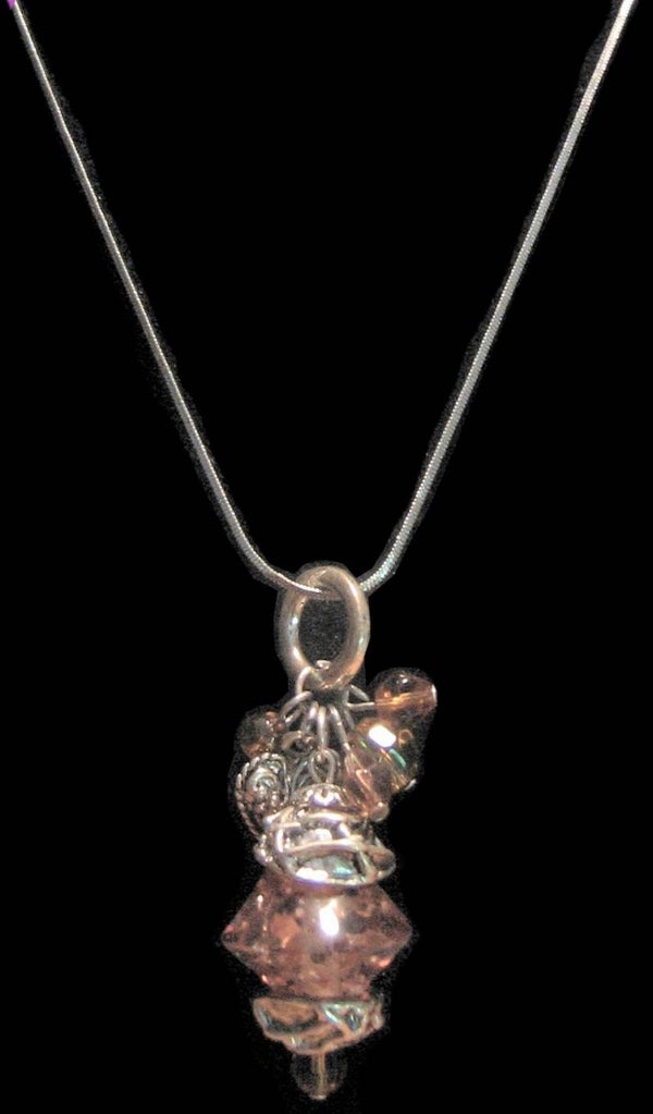 [8067]  Fijn zilverkleurig kettinkje met hanger