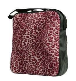 [7012]  Fluffy tas met roze luipaardprint