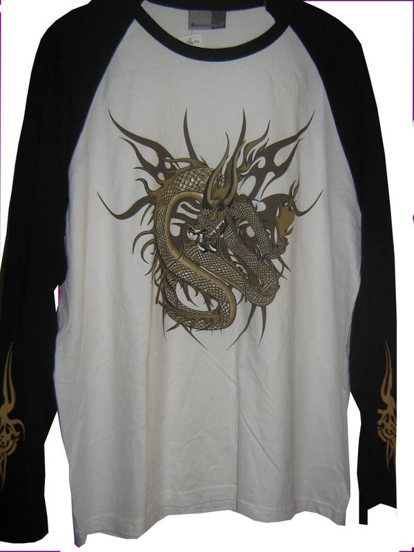 [31005]  Zwart/witte longsleeve met opdruk