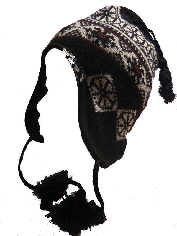 [24009]  Zwart/witte Nepalese muts