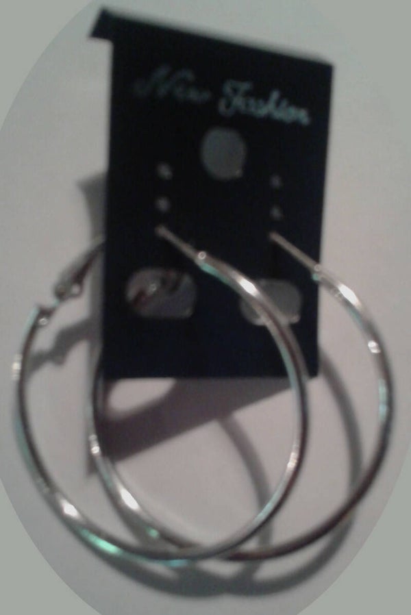 [10011]  Zilverkleurige oorringen 