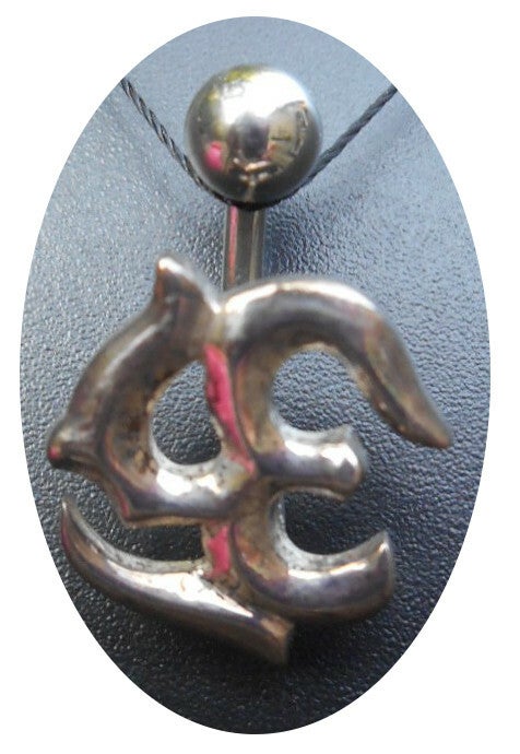[14062]  Tribal navelpiercing van echt zilver 