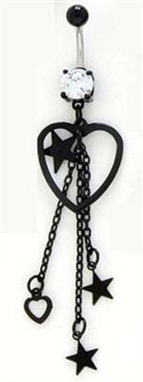 [14020]  Zwarte titanium navelpiercing 