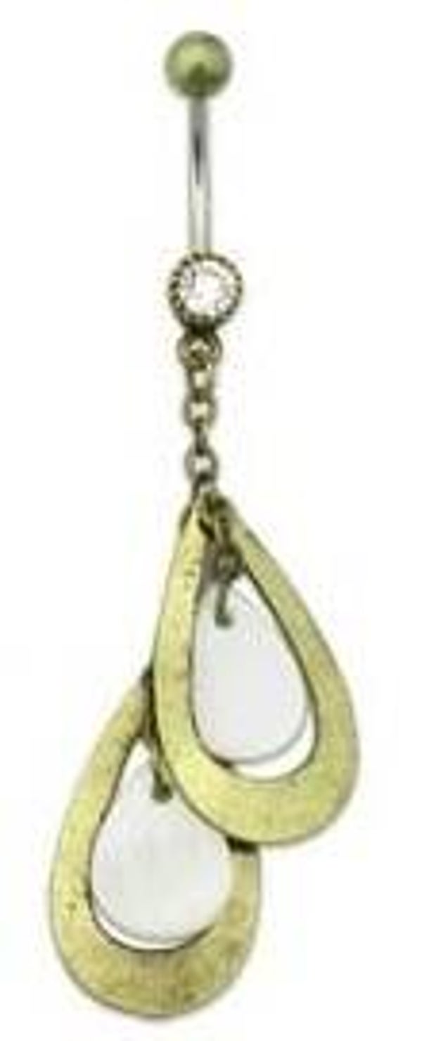 [14030]  Navelpiercing met blanke strass 