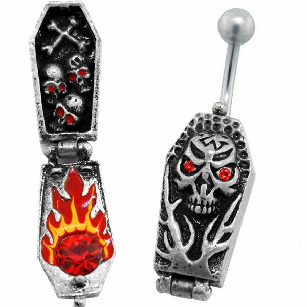 [14039]  Gothic coffin navelpiercing 