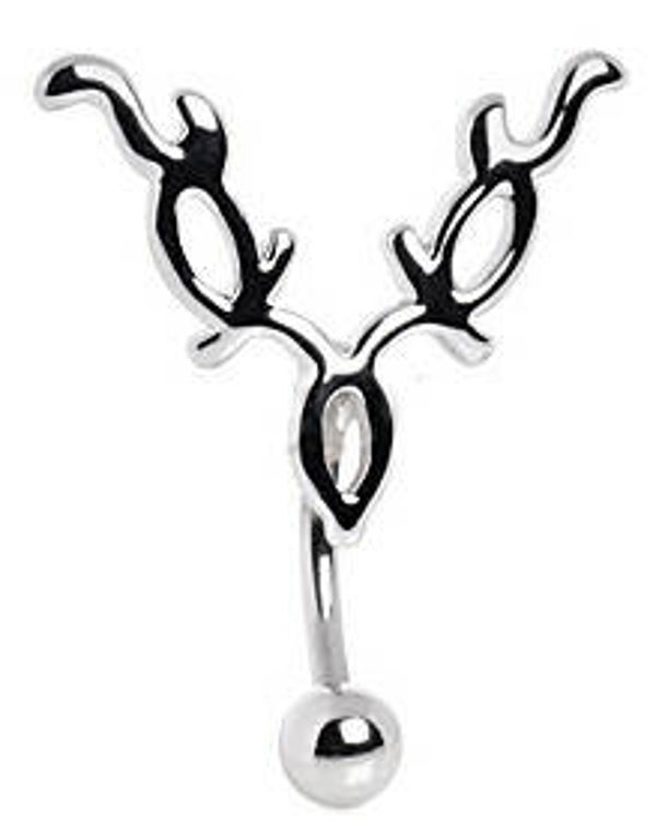 [14046]  Reverse tribal navelpiercing 