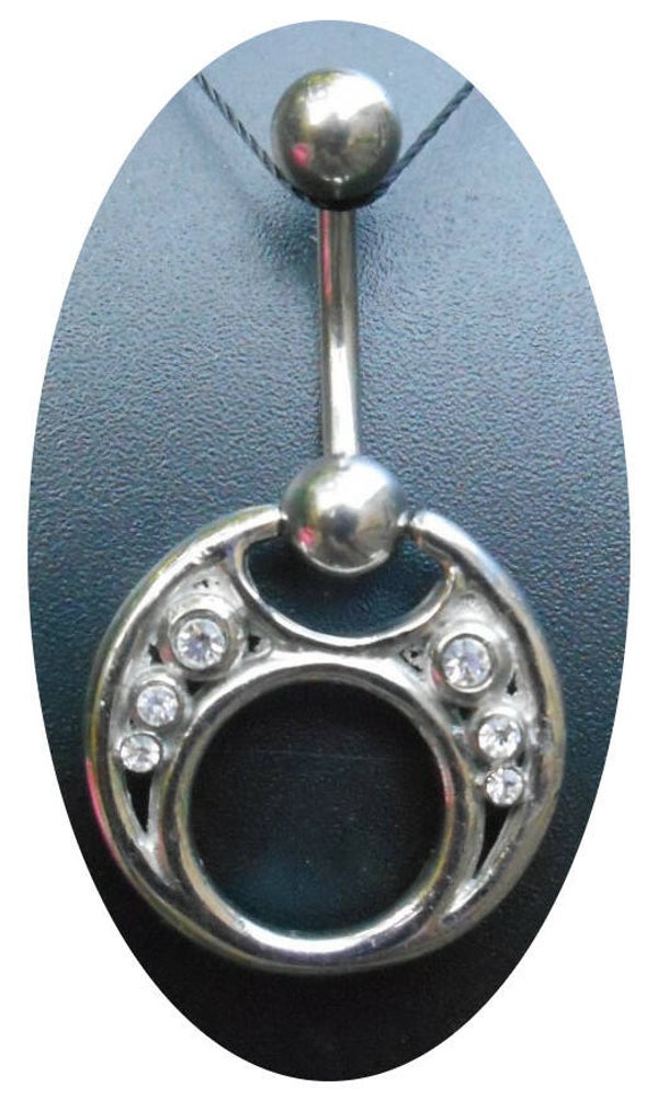 [14056]  Navelpiercing met heldere strass