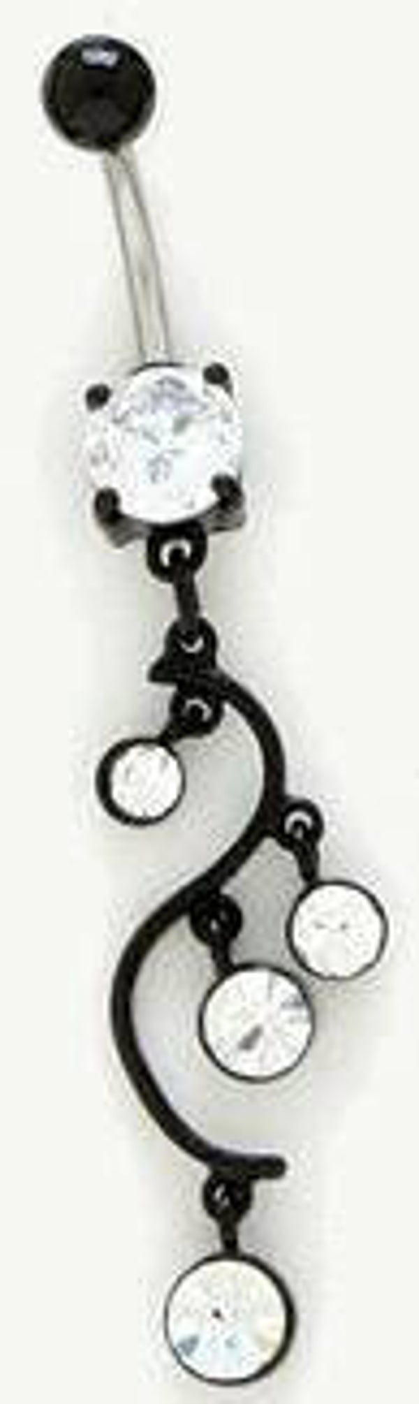 [14073]  Zwarte titanium navelpiercing 