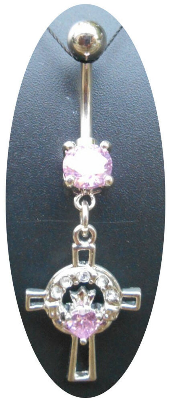 [14093]  Navelpiercing met kruisje 