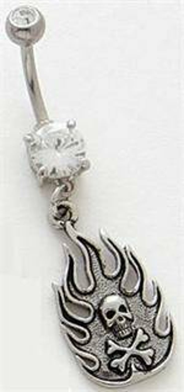 [14144]  Skull navelpiercing 