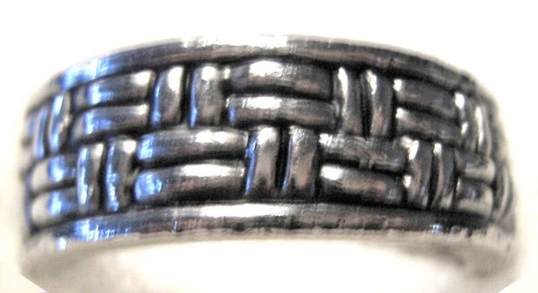 [13005] Zilverkleurige herenring (maat 21)