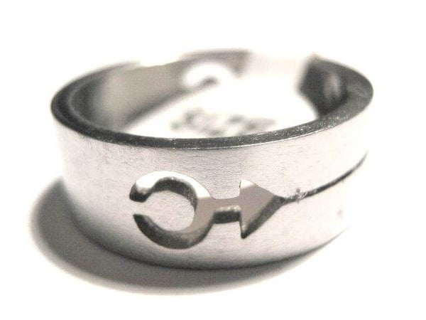 [13011]  Ring stainless steel (maat 17)