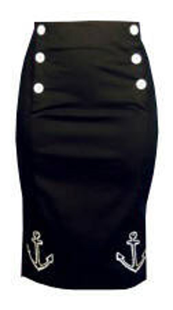 {27025]  Sailor pencil skirt van Collectif