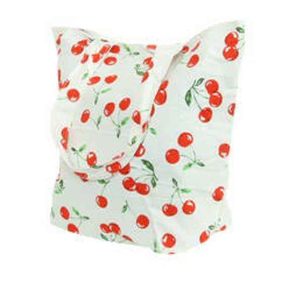 [7066]  Witte tas met kersen