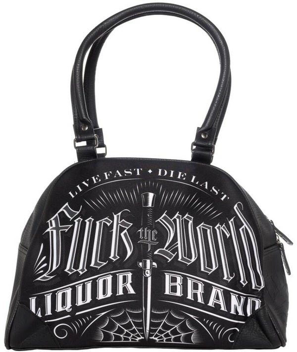 [7111]  Zwarte bowlingtas van Liquor Brand