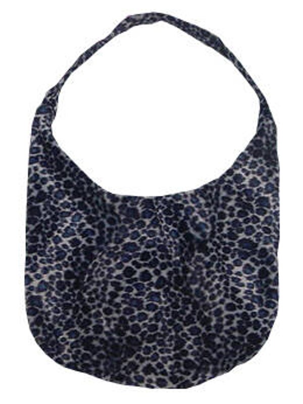 [7124]  Fluffy tas met blauwe luipaardprint