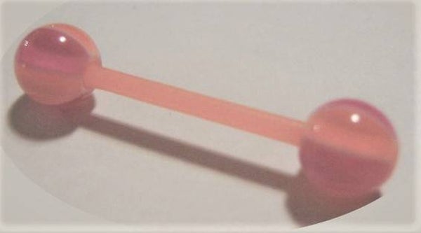 [15066]  Flexi tongpiercing in paars/oranje
