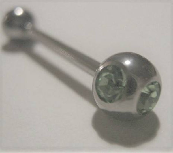 [15111]  Tongpiercing multigem groen