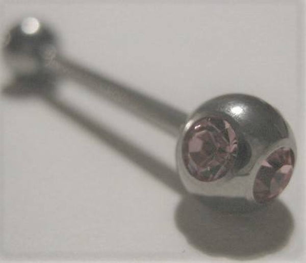 [15113] Tongpiercing multigem lichtroze
