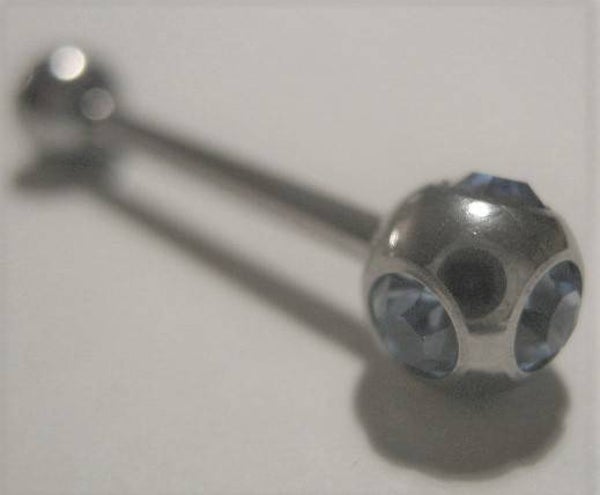 [15120]  Tongpiercing multigem lichtblauw
