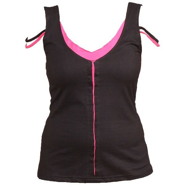 [28041]  Top in zwart/roze