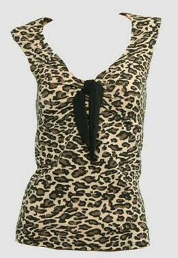 [28072]  Top met luipaardprint