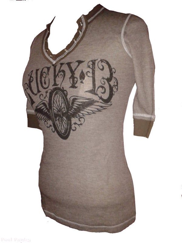 [26002]  Lichtbruin shirt van Lucky 13