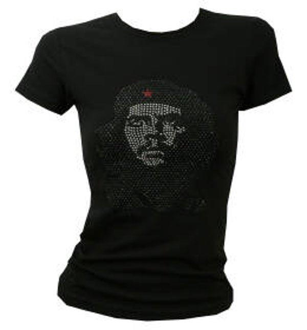 [26034]  Zwart t-shirt met glitter-Che Guevara