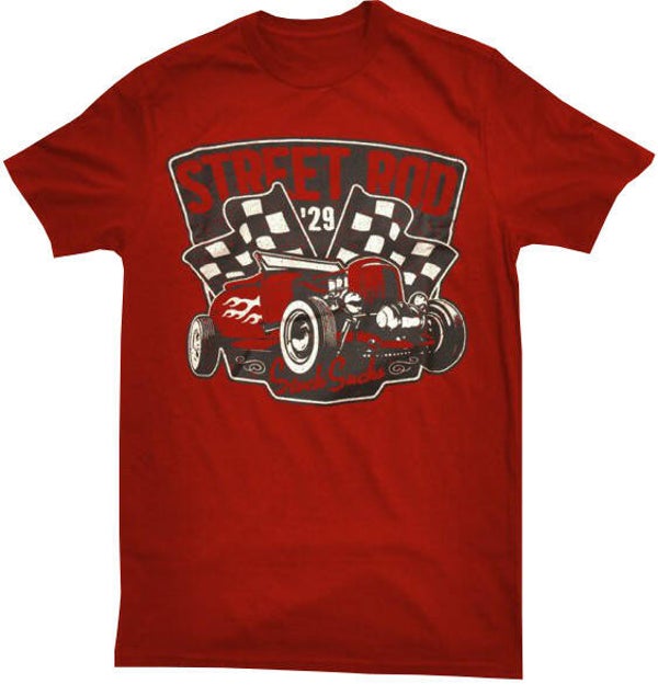 {29002]  Rood t-shirt "Street Rod "59" van Rawkahula