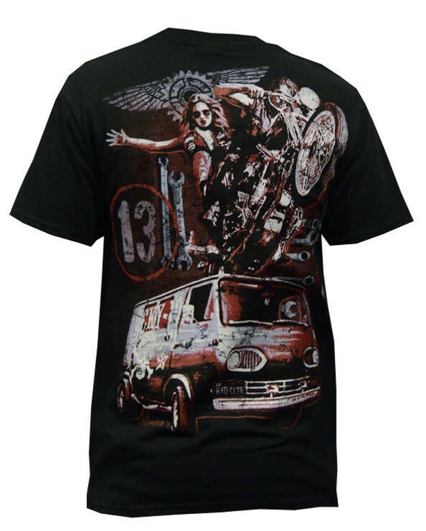 [29033]  Zwart t-shirt van Lucky 13