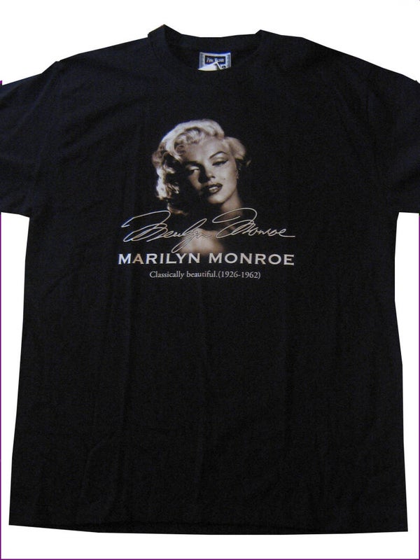 [29039]  Zwart t-shirt met opdruk Marilyn Monroe