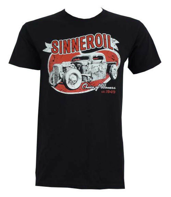 [29065]  Zwart t-shirt met opdruk van Sinner Supply