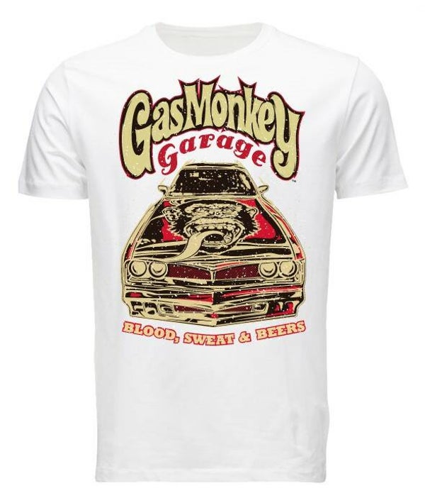 [29121]  Wit t-shirt van Gas Monkey