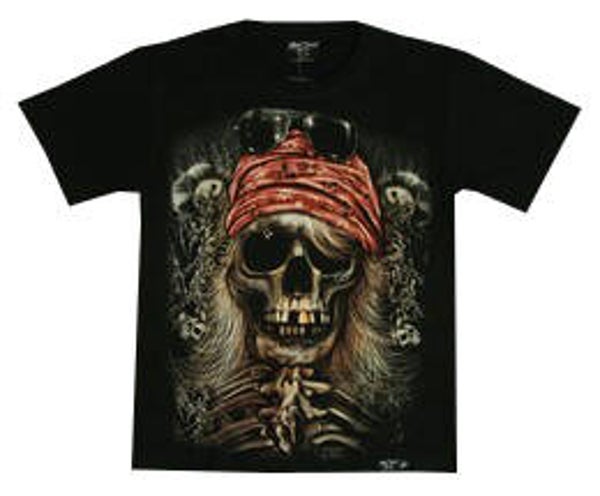 [29203]  Zwart t-shirt met glow-in-the-dark-opdruk