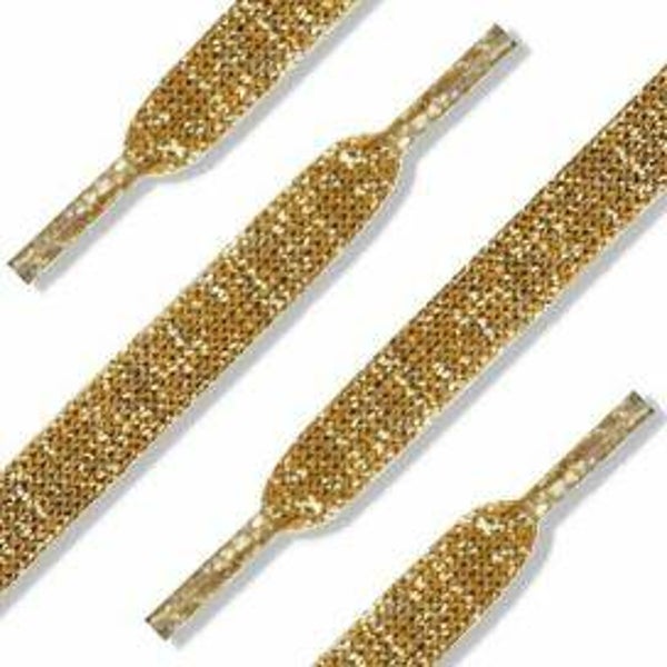 [21052]  Goudkleurige schoenveters